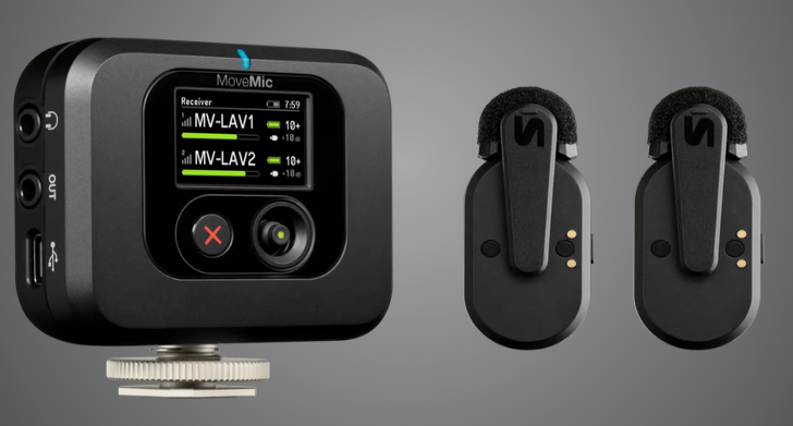 Load image into gallery viewer, SHURE / MV-TWO-KIT-Z7 / 2 lapel microphones, charging case, plug-in receiver.png
