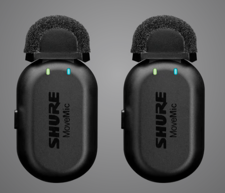 Load image into gallery viewer, SHURE / MV-TWO-Z7 / 2 wireless lavalier microphones to phone, charging case
