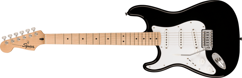 Chargez l&#39;image dans la visionneuse de la galerie, Guitare électrique, SONIC® STRATOCASTER® GAUCHÈRE, Touche en érable, protecteur blanc, couleur noir
