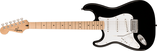 Electric guitar, SONIC® STRATOCASTER® LEFT-HANDED, Maple fingerboard, white protector, black color