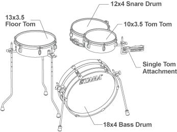 TAMA / LJK48PBRM / CLUB-JAM SERIES, 4 pieces, Burnt Red Mist