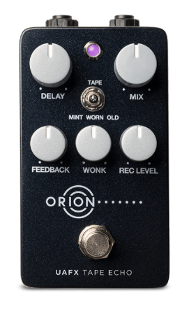 UNIVERSAL AUDIO / UA-GPS-ORN / vintage tape delay emulations, perfectly emulated analog preamp circuit and wow/flutter, true/buffered bypass, Preamp on/off and analog dry through.