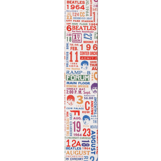 Courroie avec Motifs de Billets de couleurs de la tournée des Beatles 1964