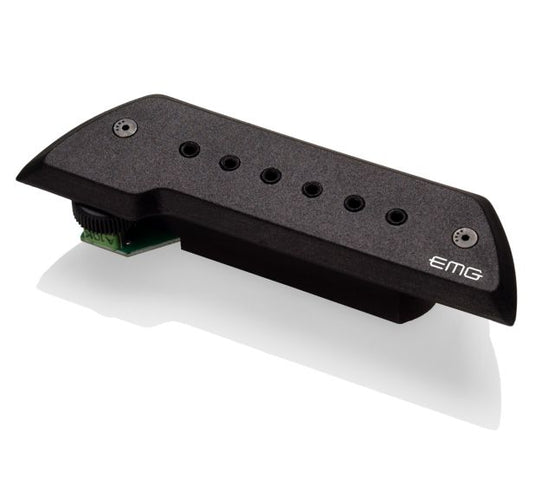 ACS Noir, Micro de rosace pour guitare acoustique 6 cordes, tiges en acier réglables, noir