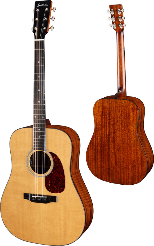 Guitare électro-acoustique Deluxe, table en Épicéa de Sitka/Sapelli,micro Fishman-Fini Naturel avec étui souple