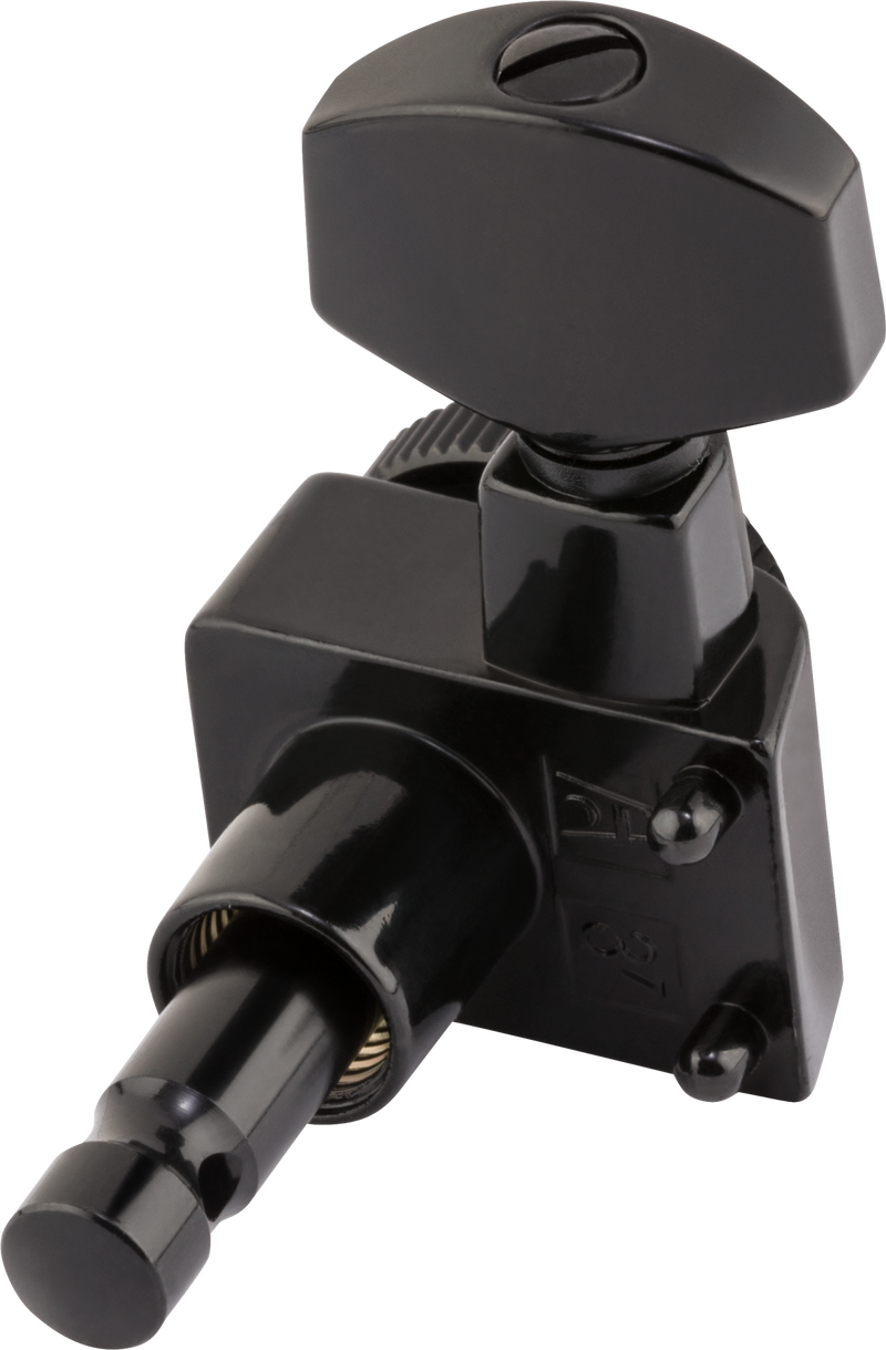 Load image into gallery viewer, Mécaniques de réglage décalées Stratocaster®/Telecaster® à blocage (noires) (6)
