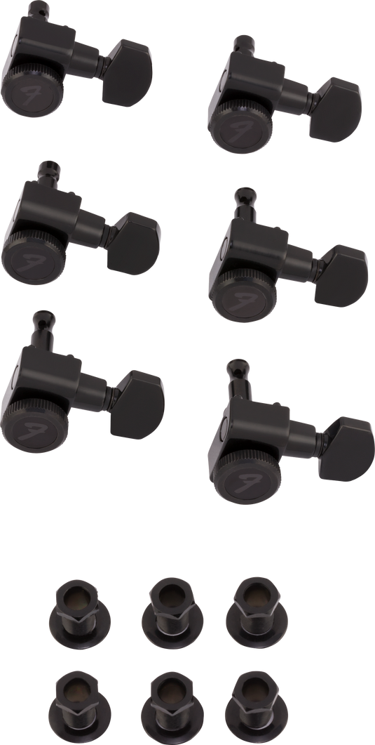 Mécaniques de réglage décalées Stratocaster®/Telecaster® à blocage (noires) (6)