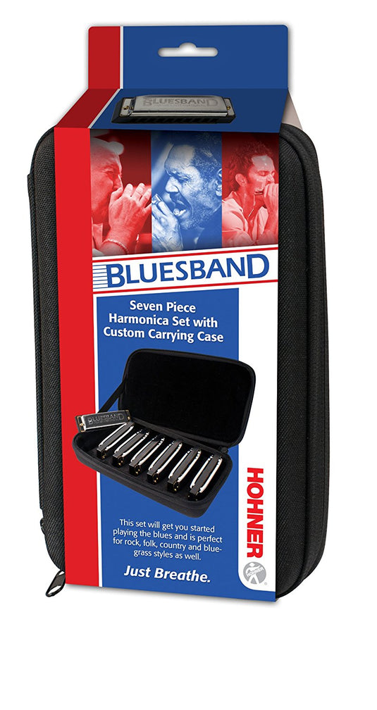 Ensemble de 7 Harmonicas Blues Band (A, Bb,C,D,E,F & G)