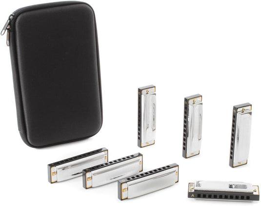 Ensemble de 7 Harmonicas Blues Band (A, Bb,C,D,E,F & G)