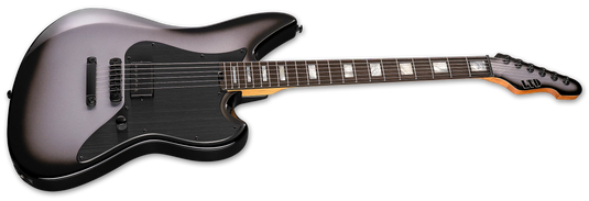 Guitare de la série Signature JD-1 (Joe Duplantier)-Rayon de Soleil Argenté, avec étui rigide Deluxe