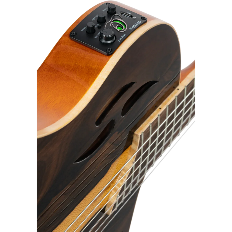 Chargez l'image dans la visionneuse de la galerie, Guitare TourPlayer Series 4/4 à cordes nylon 6 cordes + housse professionnelle,fini naturel brillant,corps Ziricote massif
