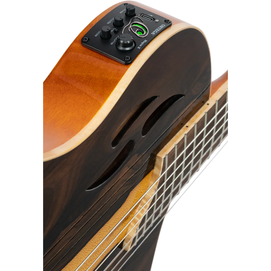 Guitare TourPlayer Series 4/4 à cordes nylon 6 cordes + housse professionnelle,fini naturel brillant,corps Ziricote massif