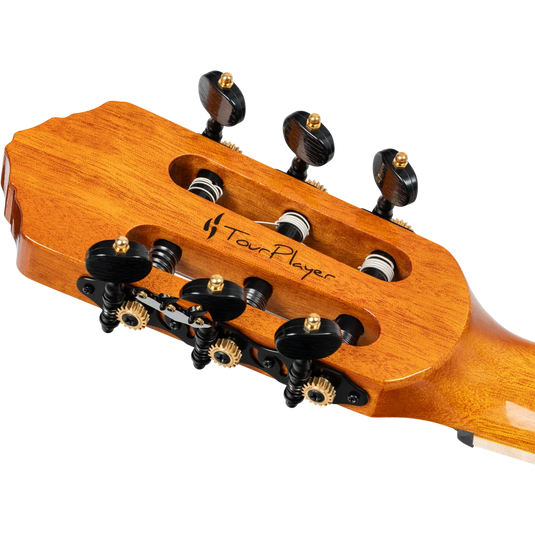 Guitare TourPlayer Series 4/4 à cordes nylon 6 cordes + housse professionnelle,fini naturel brillant,corps Ziricote massif