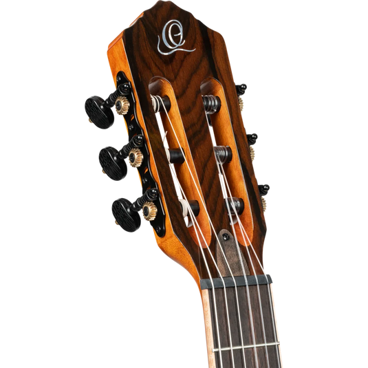 Guitare TourPlayer Series 4/4 à cordes nylon 6 cordes + housse professionnelle,fini naturel brillant,corps Ziricote massif