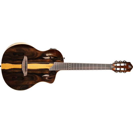 Guitare TourPlayer Series 4/4 à cordes nylon 6 cordes + housse professionnelle,fini naturel brillant,corps Ziricote massif