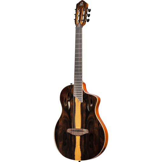 Guitare TourPlayer Series 4/4 à cordes nylon 6 cordes + housse professionnelle,fini naturel brillant,corps Ziricote massif