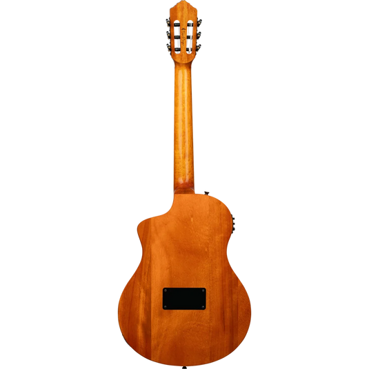 Guitare TourPlayer Series 4/4 à cordes nylon 6 cordes + housse professionnelle,fini naturel brillant,corps Ziricote massif