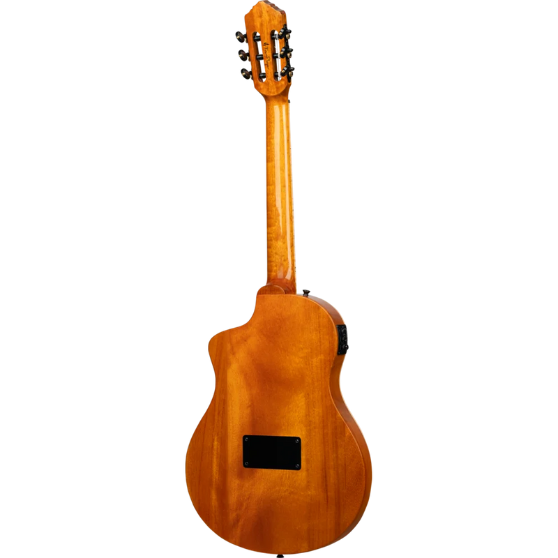 Chargez l'image dans la visionneuse de la galerie, Guitare TourPlayer Series 4/4 à cordes nylon 6 cordes + housse professionnelle,fini naturel brillant,corps Ziricote massif
