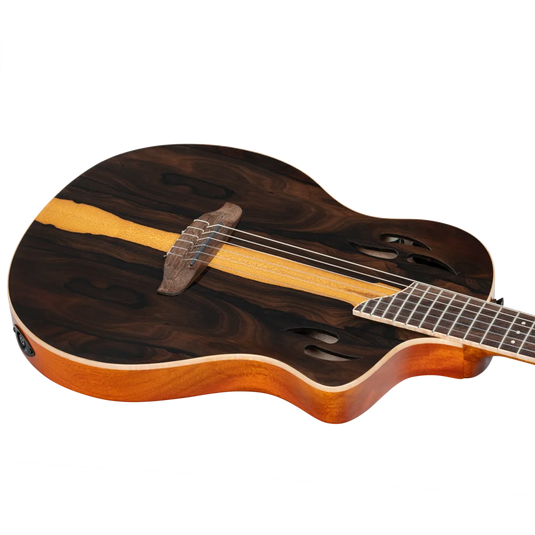 Guitare TourPlayer Series 4/4 à cordes nylon 6 cordes + housse professionnelle,fini naturel brillant,corps Ziricote massif