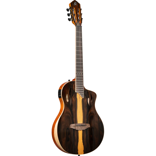 Guitare TourPlayer Series 4/4 à cordes nylon 6 cordes + housse professionnelle,fini naturel brillant,corps Ziricote massif