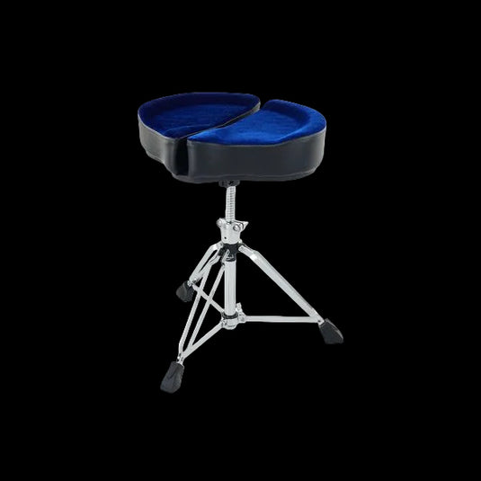 Siège de batterie Spinal-G avec fente – Motif Bleu – Pieds à 3 branches