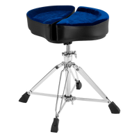 Siège de batterie Spinal-G avec fente – Motif Bleu – Pieds à 4 branches