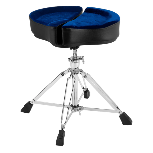 Siège de batterie Spinal-G avec fente – Motif Bleu – Pieds à 4 branches