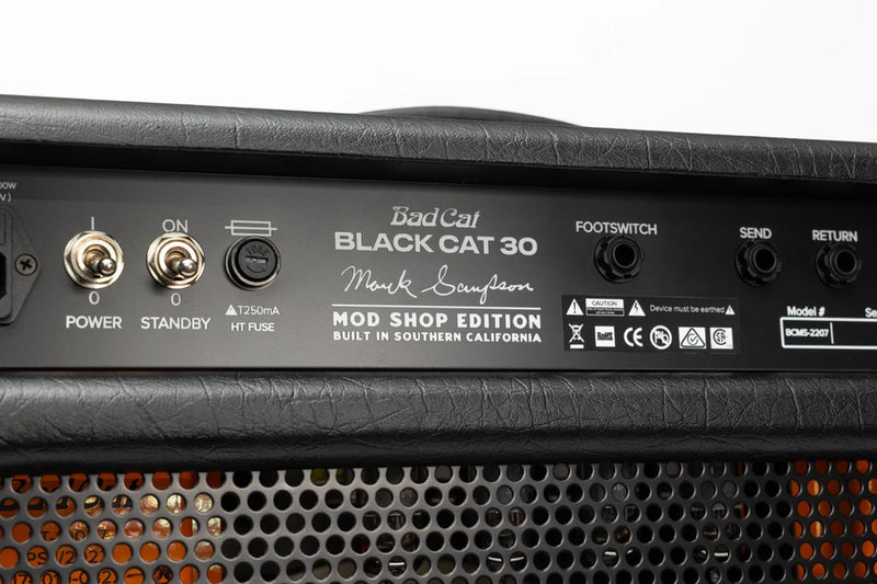 Load image into gallery viewer, Amplificateur de guitare, Tête Black Cat modifiée par Mark Sampson avec nouveau tone stack et nouvelle section d&#39;alimentation 30 W
