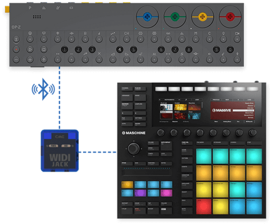 Widi Jack Sans Fil Widi ou Bluetooth (midi sans fil)