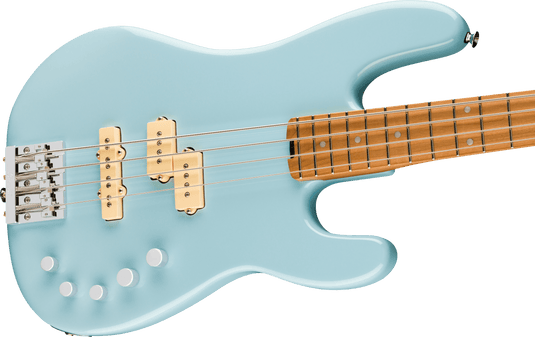 Basse Pro-Mod San Dimas PJ IV à touche en érable torréfié (fini Sonic bleu) (pas d’étui)