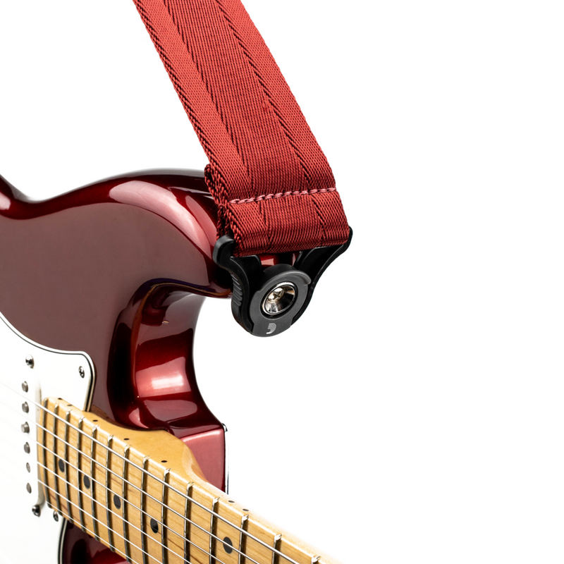 Load image into gallery viewer, SANGLE DE GUITARE À VERROUILLAGE AUTOMATIQUE, Rouge sang
