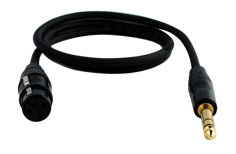 Chargez l'image dans la visionneuse de la galerie, Câble adaptateur 3 pieds XLR femelle à 1/4 TRS
