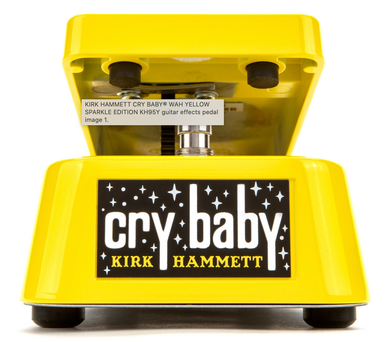 Load image into gallery viewer, Pédale de Wha Wha Kirk Hammett Cry Baby édition jaune étincelles
