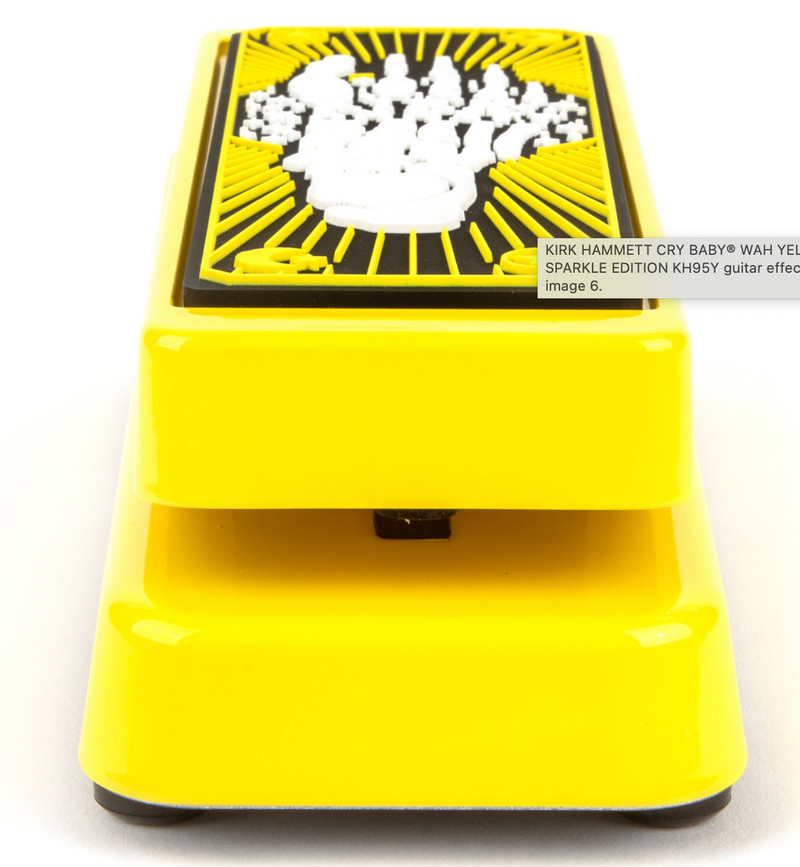 Load image into gallery viewer, Pédale de Wha Wha Kirk Hammett Cry Baby édition jaune étincelles
