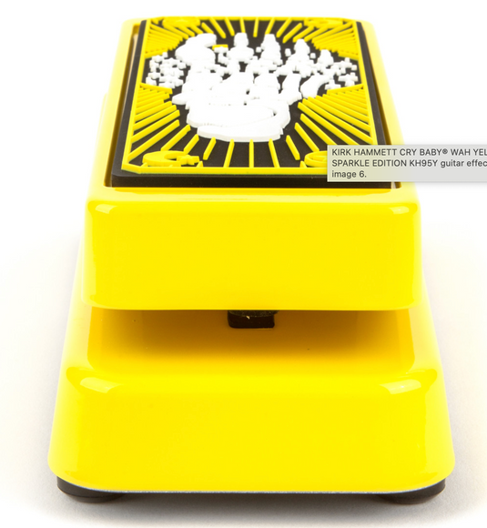 Pédale de Wha Wha Kirk Hammett Cry Baby édition jaune étincelles
