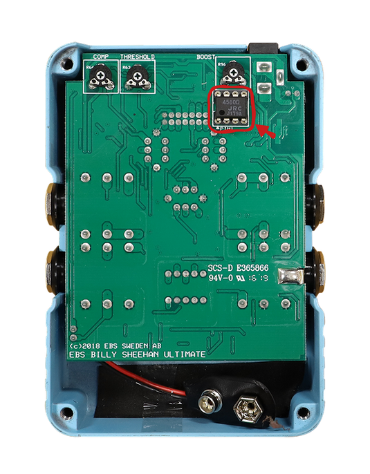 Pédale EBS d’overdrive  Basse Signature  Ultime de Billy Sheehan