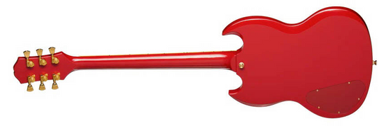 Epiphone SG modèle Fatoumata Diawara (finition rouge braise avec illustration malienne, étui rigide inclus)
