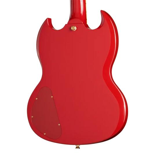 Epiphone SG modèle Fatoumata Diawara (finition rouge braise avec illustration malienne, étui rigide inclus)