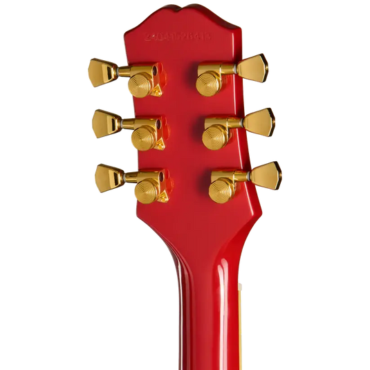 Epiphone SG modèle Fatoumata Diawara (finition rouge braise avec illustration malienne, étui rigide inclus)
