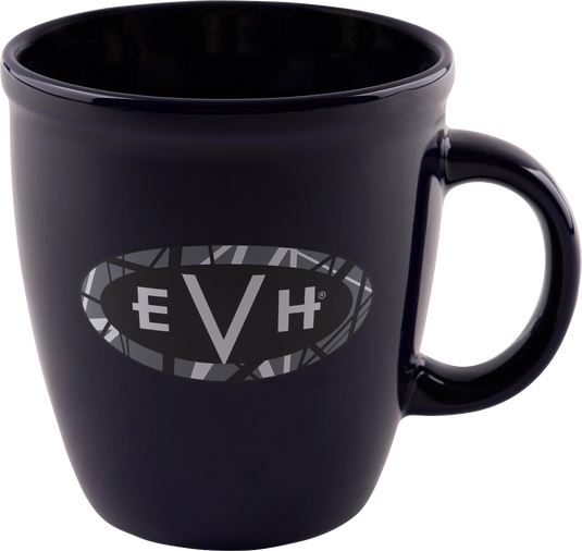 TASSE AVEC LOGO EVH, LOGO BLEU/NIVEAUX DE GRIS