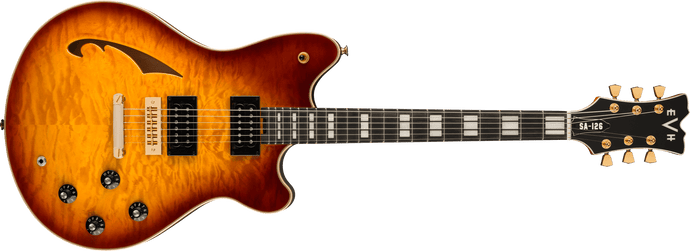 SA-126 Special, QM, Tobacco Sunburst, avec étui rigide Ivoire