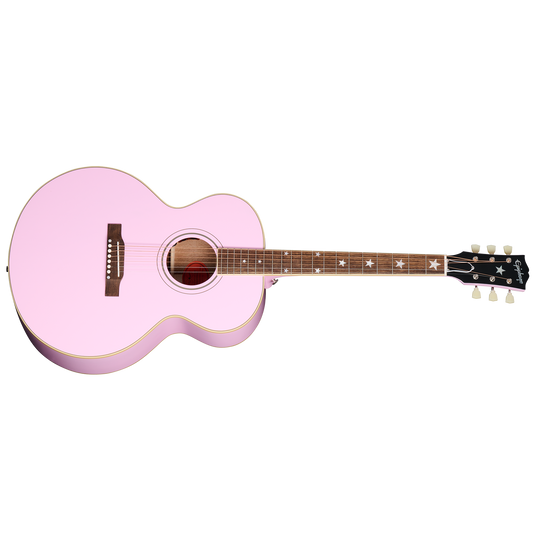 Guitare acoustique-électrique J-180 LS (fini rose, étui rigide inclus)