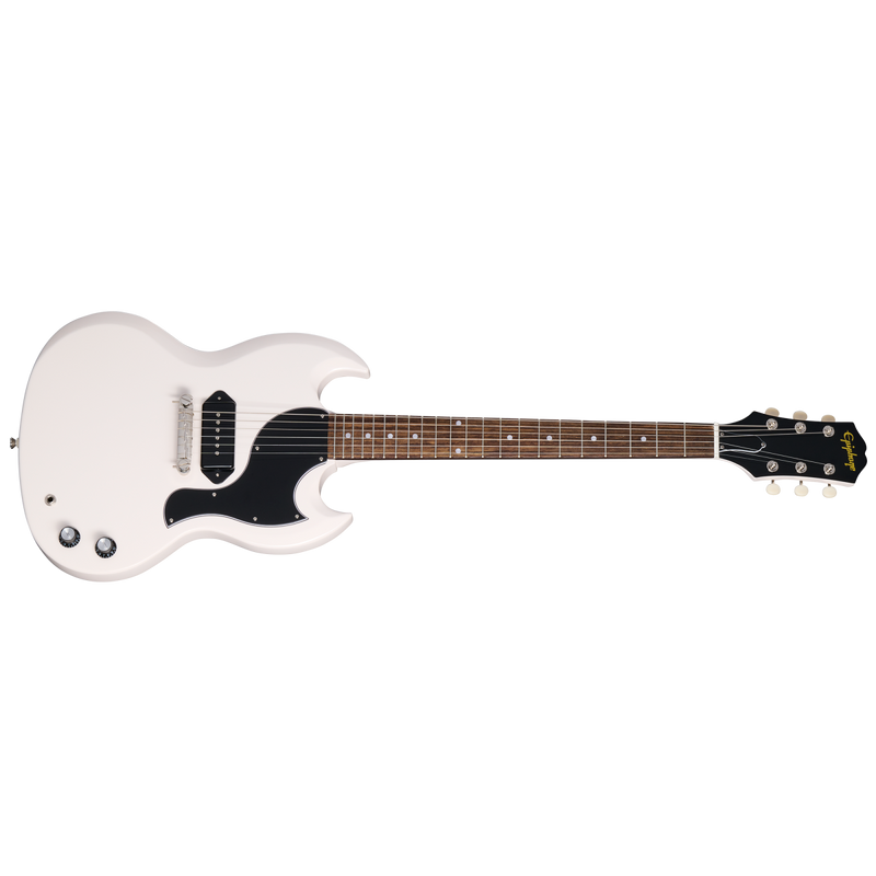 Load image into gallery viewer, Guitare électrique, &quot;Epiphone Yungblud SG Junior&quot; p90 - Limitée, blanche avec coffre
