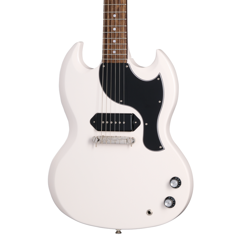 Load image into gallery viewer, Guitare électrique, &quot;Epiphone Yungblud SG Junior&quot; p90 - Limitée, blanche avec coffre
