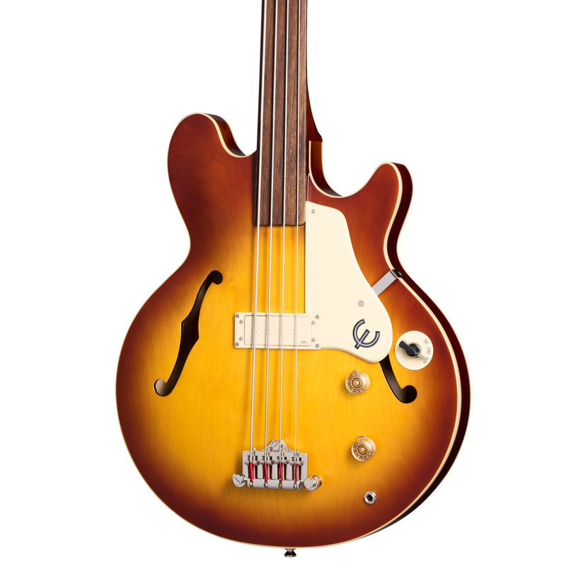 Load image into gallery viewer, Jack Casady Basse Fretless, Vieilli Royal Tan avec étui souple
