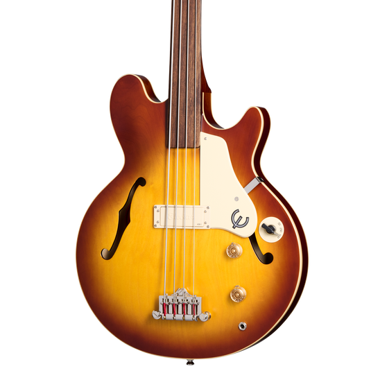 Jack Casady Basse Fretless, Vieilli Royal Tan avec étui souple