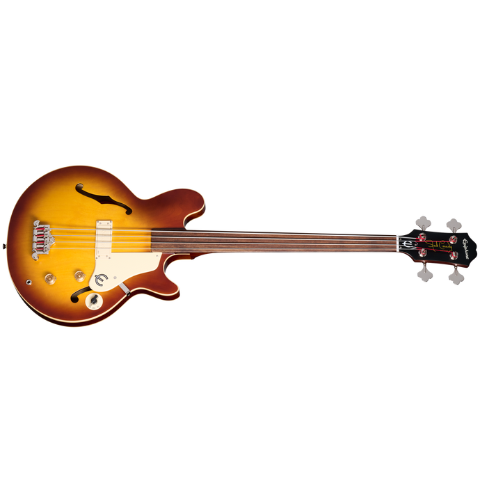 Jack Casady Basse Fretless, Vieilli Royal Tan avec étui souple