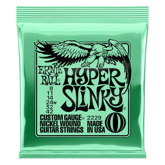 Cordes de guitare électrique Ernie Ball Hyper Slinky 8-42 nickel wound
