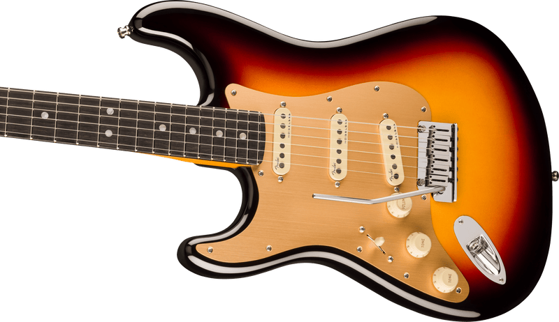 Chargez l&#39;image dans la visionneuse de la galerie, Guitare électrique, AMERICAN ULTRA II STRATOCASTER® Gauchère, Touche Ébène- Ultraburst avec étui rigide
