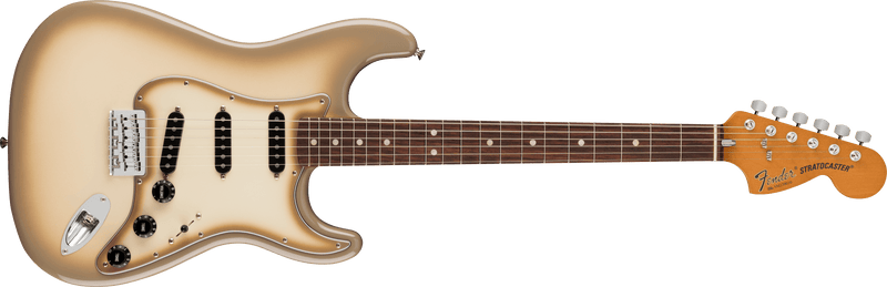 Load image into gallery viewer, guitare Stratocaster 70e Anniversaire Vintera II Antigua -touche  Rosewood , Fini Antigua avec étui rigide
